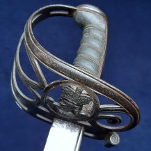 British 1827 Pattern Pipeback Rifle Officers Sword, Kings Royal Rifle Corps (60th Rifles) 1
